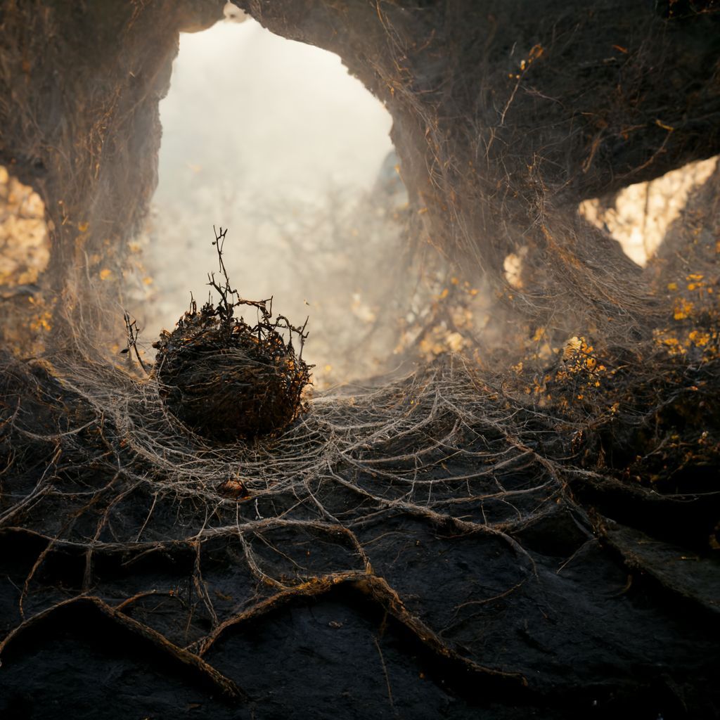 Prompt: spider nest, fantasy unreal engine 8k