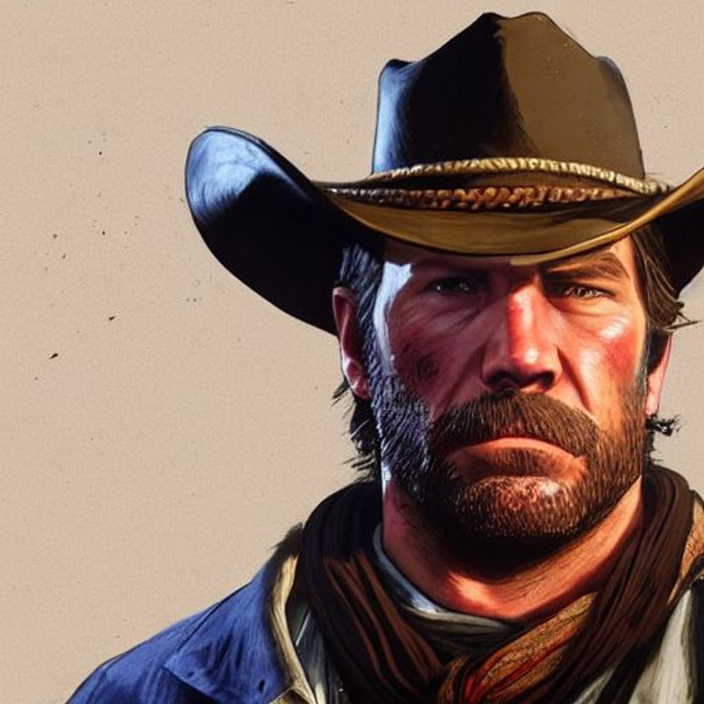 Portrait Of Arthur Morgan Of Red Dead Redemption 2 W 