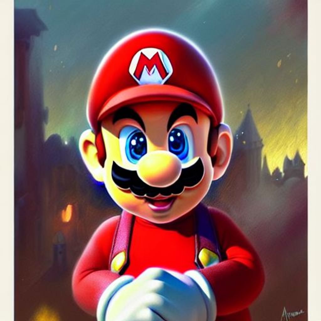 super mario, peeking behind him, highly detailed, di... | OpenArt