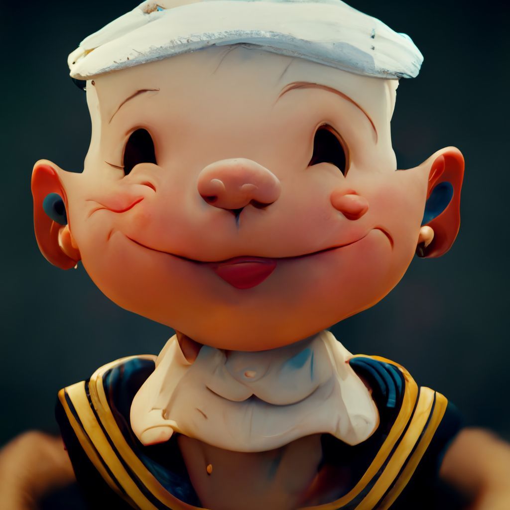 Prompt: popeye the sailor, unreal engine 8k