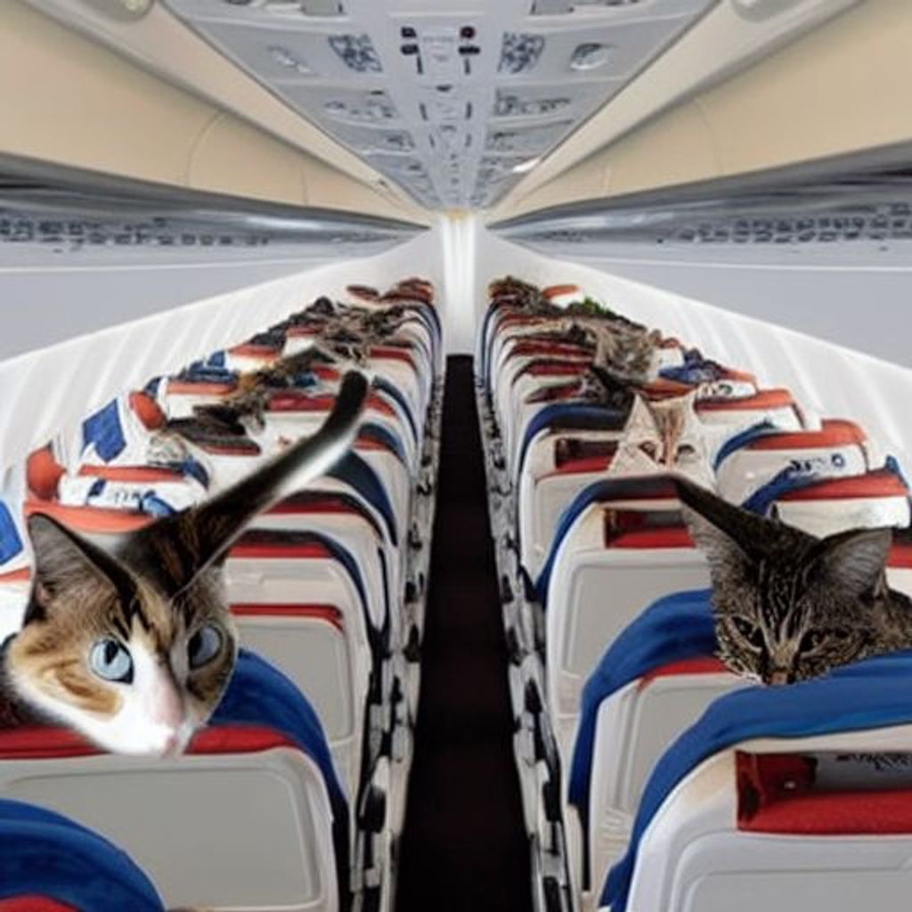 Airplane filled with cats | OpenArt