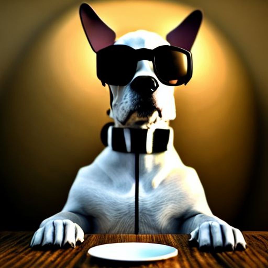 a portait picture of a dog wearing a formal suit and… | OpenArt