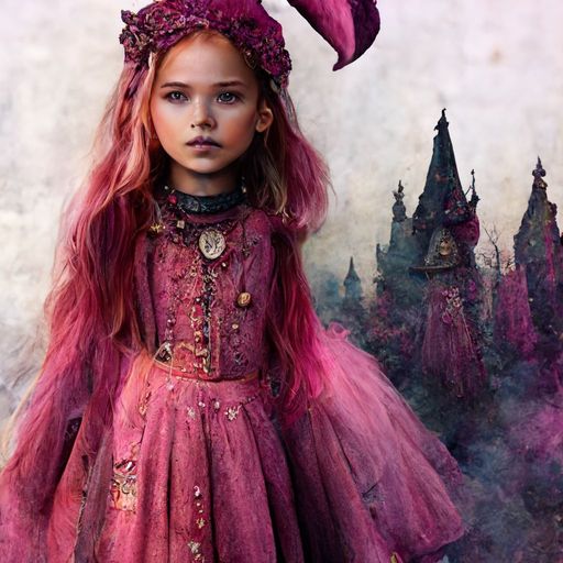 Kristina Pimenova Witch Outfit Full Body With Pink H Openart