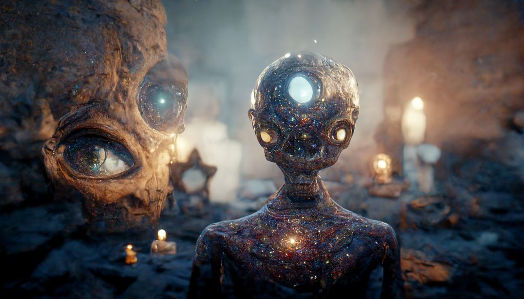 Prompt: seeing the true face of the universe, unreal engine