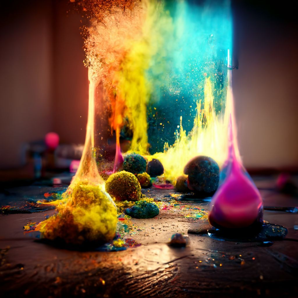 Prompt: color bomb explosion, fantasy, depth field, light shattering, atmospheric, high contrast, high detail, unreal engine