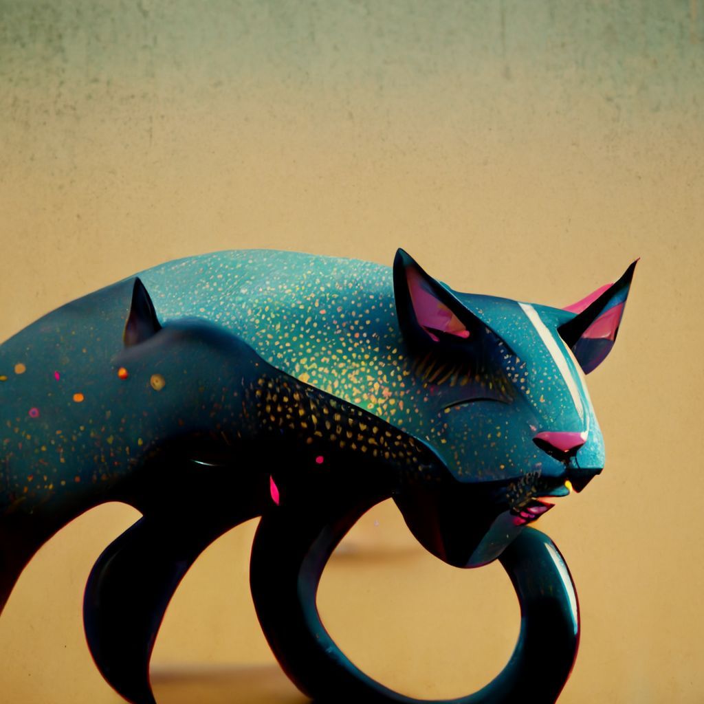 Prompt: wild cat, deco punk, raytracing, unreal engine max detail