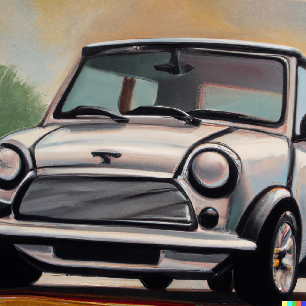 Oil Painting of a Mini Cooper | OpenArt