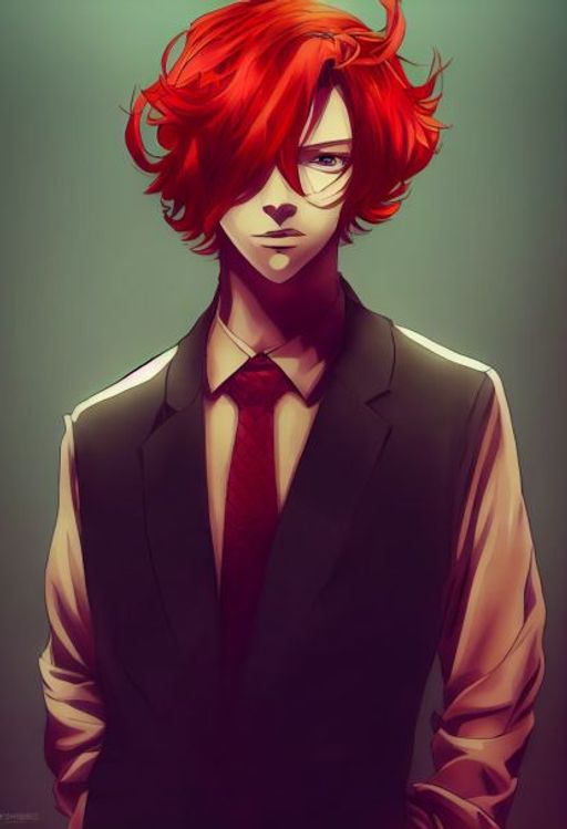 Handsome Red Hair Anime Husbando Openart