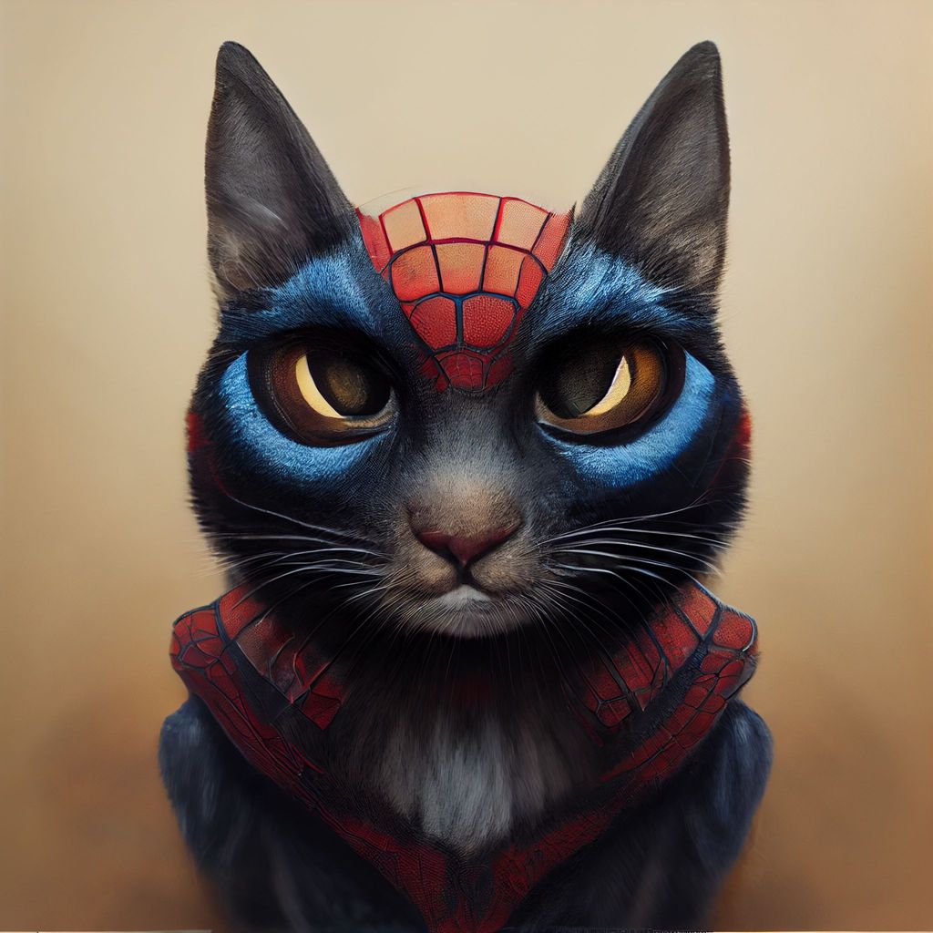 Prompt: spiderman as a cat, portrait, photorealistic, hyperdetailed  --upbeta