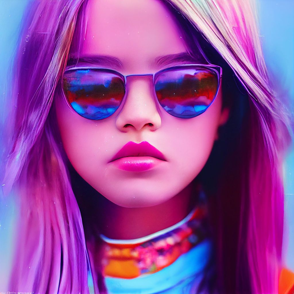 Prompt: kristina pimenova, vaporwave style