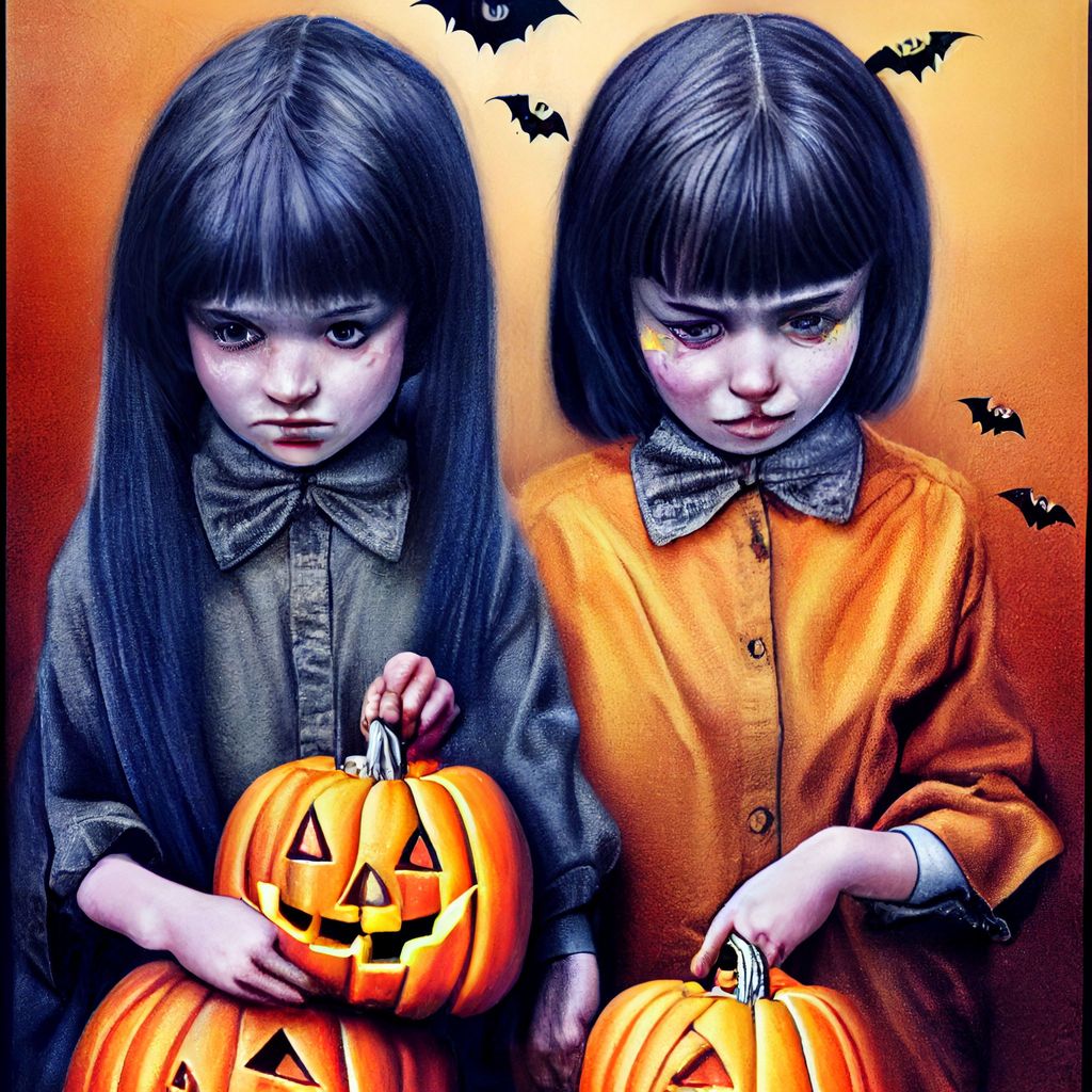 Prompt: halloween twins