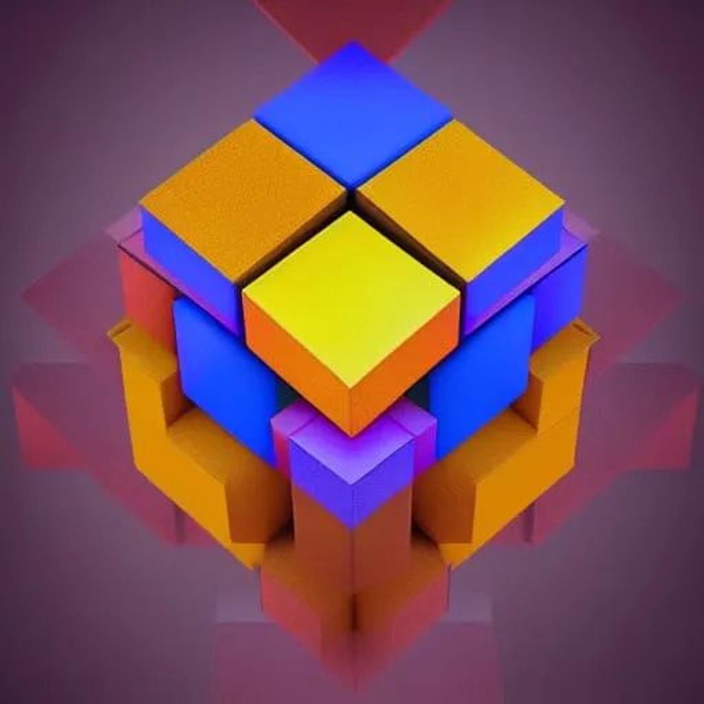 Prompt: Abstract cubism art, cubes, 3d effect, 4d dimension, dimension particles, artistic, colours, fractals, fractal particles