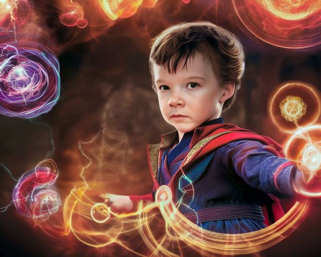 Prompt: Toddler Doctor strange 