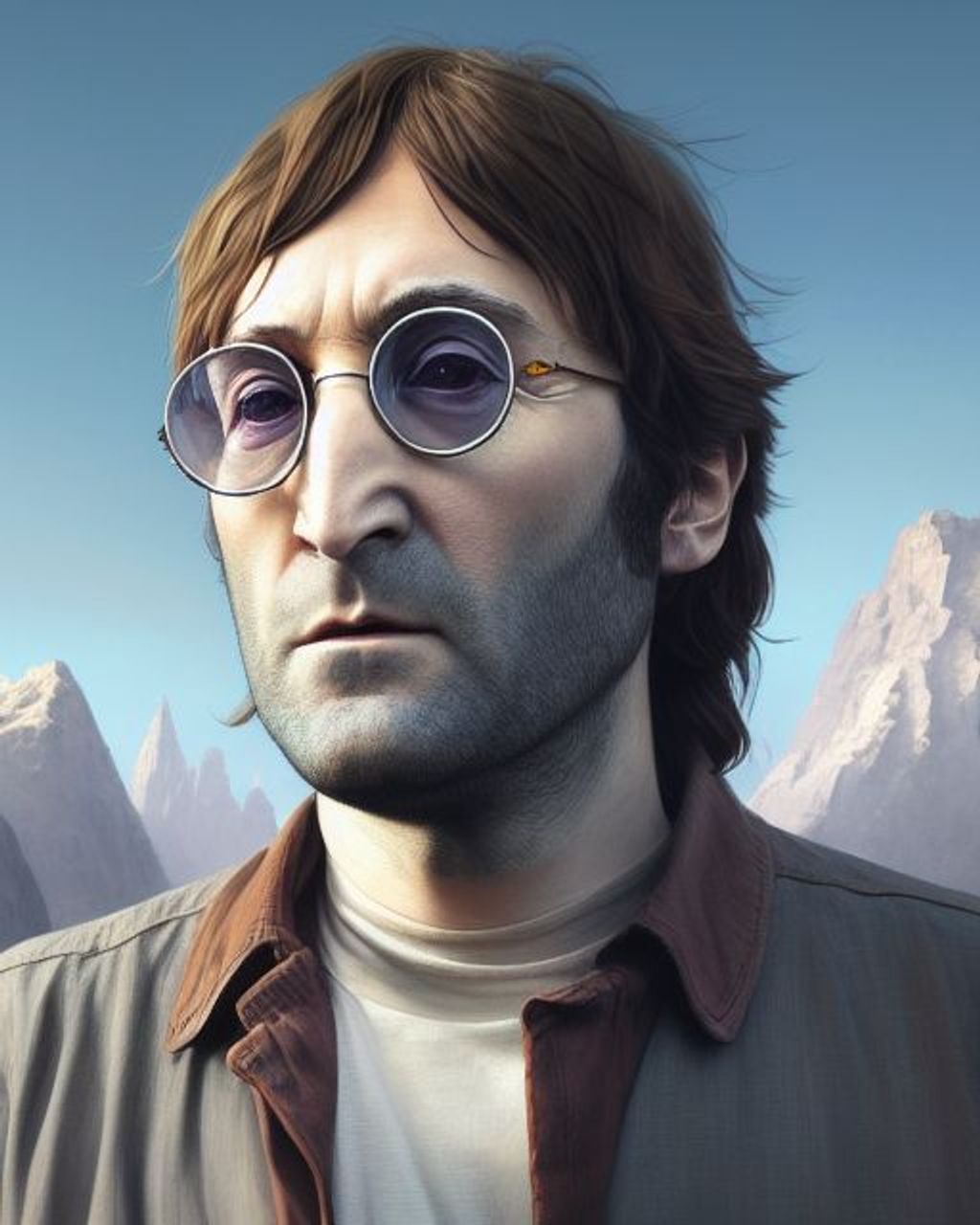 Prompt: Portrait of John Lennon