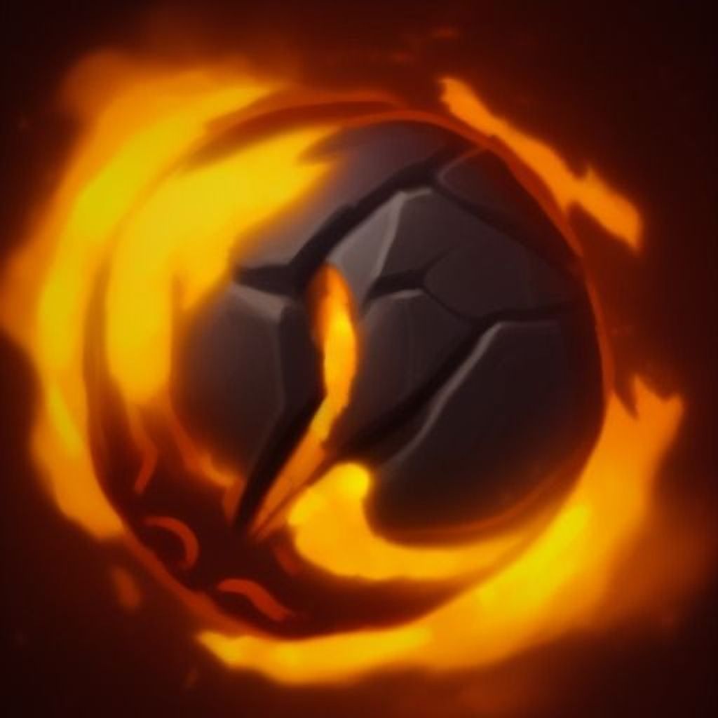 Prompt: A hyperrealist detailed fireball skill in the middle center of a black background in the style of a rpgicon,  game skill icon, 2d game asset, World of Warcraft, Guild Wars 2, digital hand painting concept art