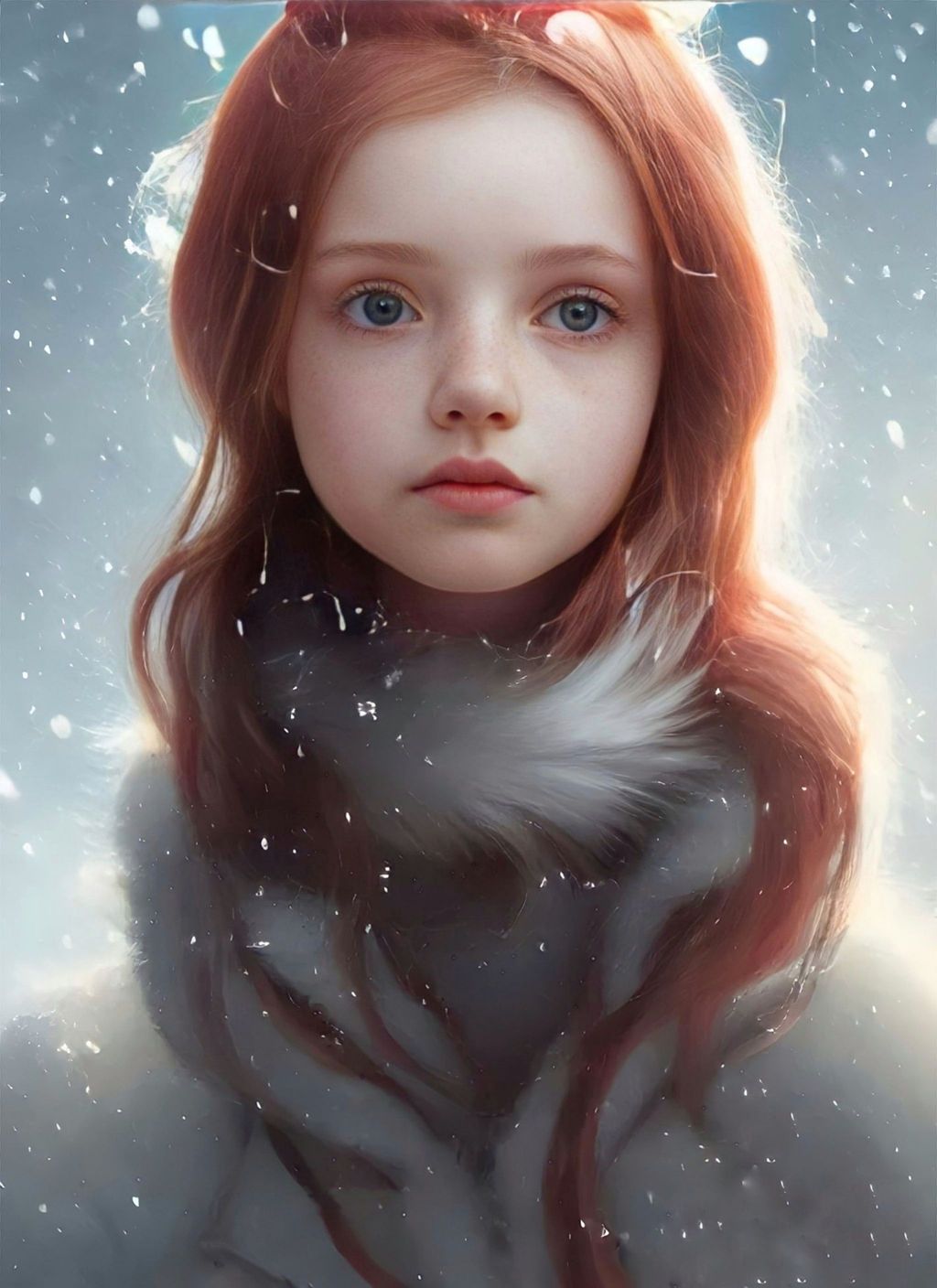 Prompt: Portrait of Girl with brown hair and with cute face, north pole vibe, perfect composition, hyperrealistic, super detailed, 8k, high quality, trending art, trending on artstation, sharp focus, studio photo, intricate details, highly detailed, by greg rutkowski