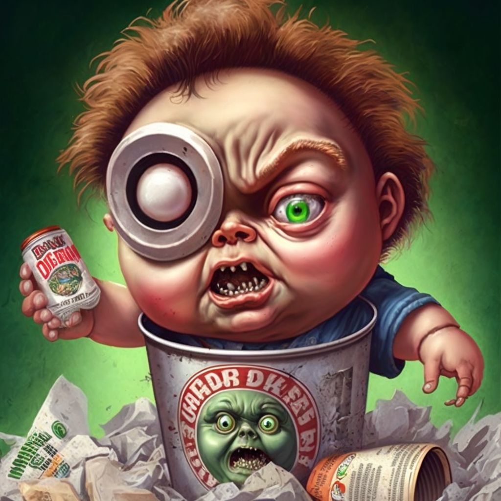 Prompt: garbage pail kids