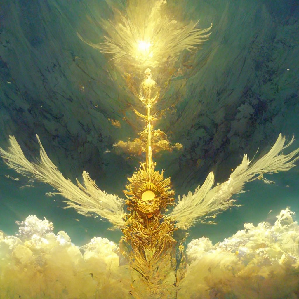 Anime Sun God. Egotistical. Angel Wings. Golden Staf... | OpenArt