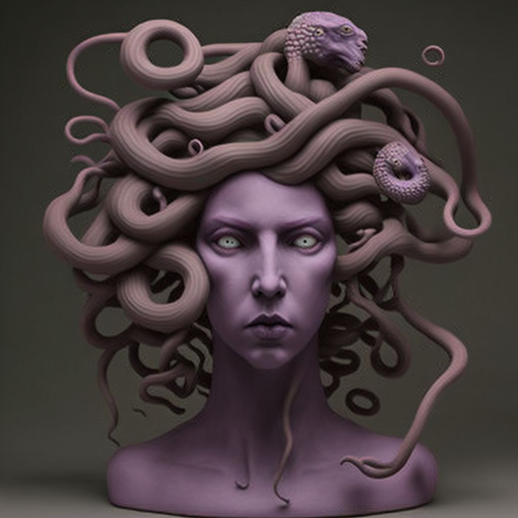 medusa, clay sculpture | OpenArt