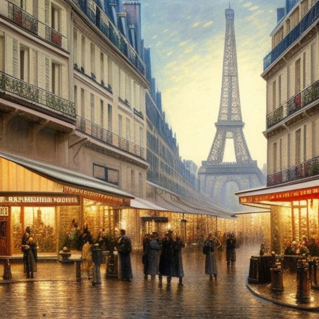 Prompt: Photorealistic street scene in  Paris of the year 1900 at daytime, intricate details, ultra-detailed, ultra-realistic, sharp focus, perfect composition, perfect symmetry, masterpiece, stunning, golden ratio