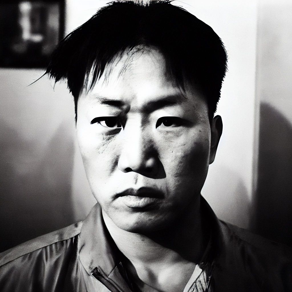 Prompt: a high quality, high detail, portrait of an attractive criminal by daido moriyama, intense look in the eyes, moody, nostalgic, film photography, dslr, studio quality, film grain
