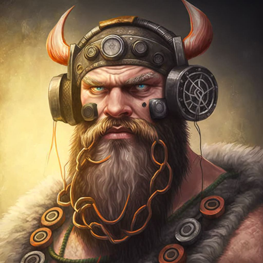 Prompt: technoviking