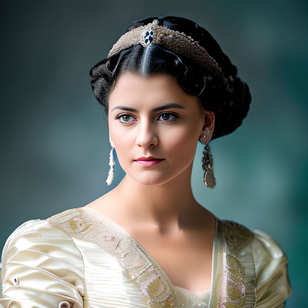 Prompt: A (((beautiful victorian lady wearing an elegant evening dress))), smooth soft skin, beautiful intricate colored hair, crystal-clear eyes, symmetrical, perfect composition, 85mm lens,f8, photography, ultra details, intricate details, professional lighting, studio lighting, detailed face, looking into camera