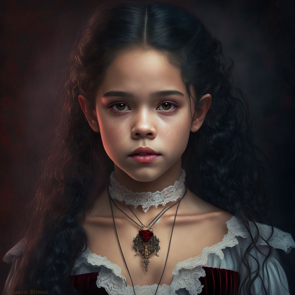 Prompt: jenna ortega as a vampire