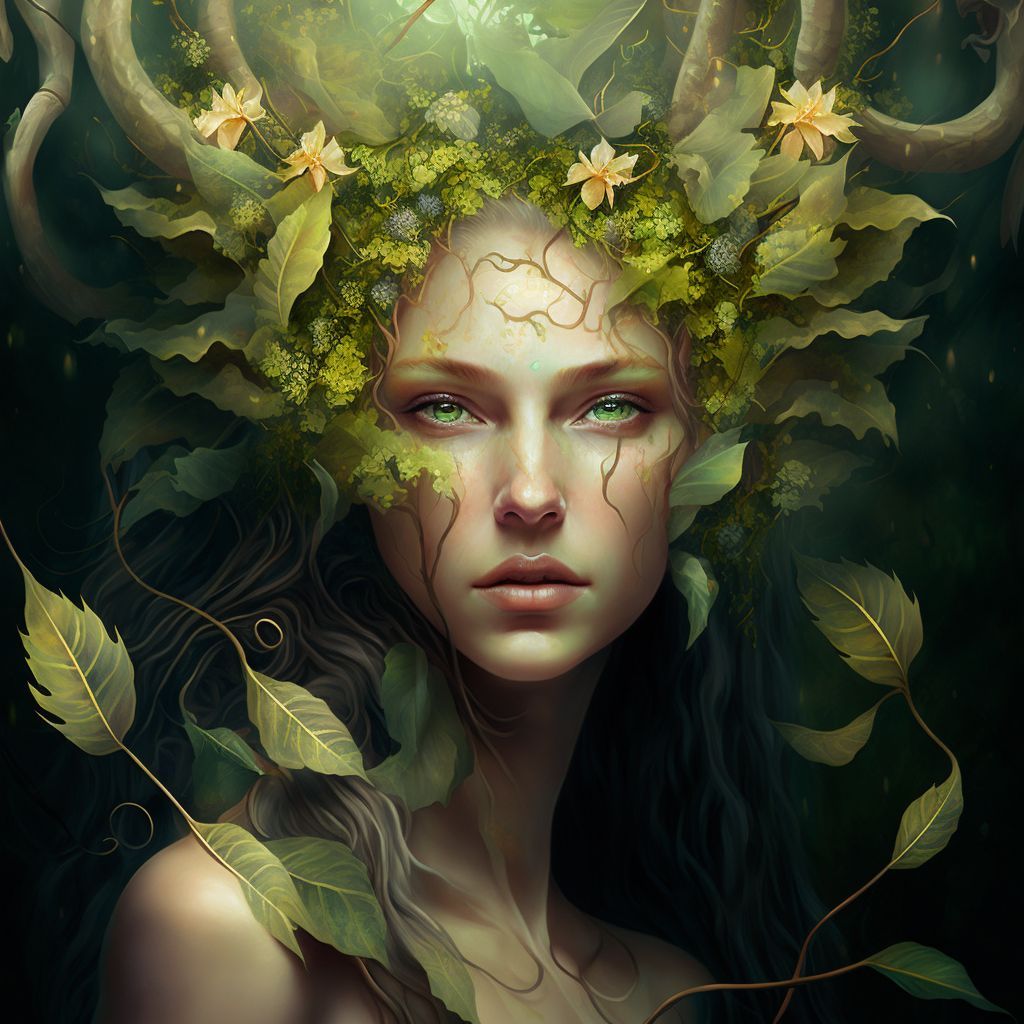 Prompt: goddess of nature