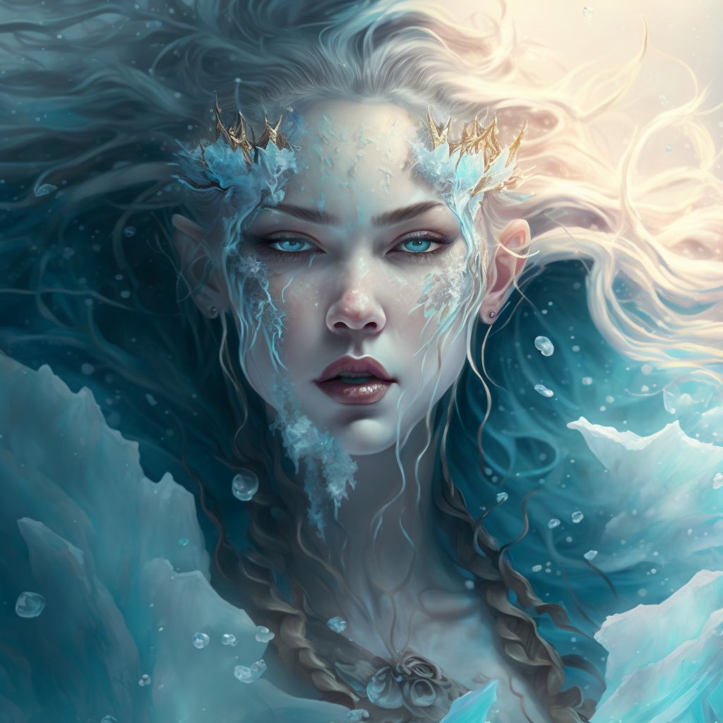 Prompt: goddess of ice