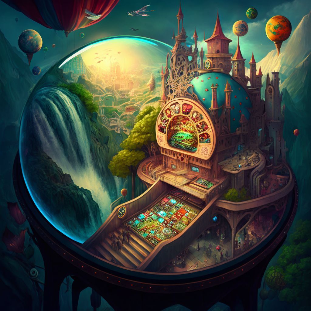 fantasy world as a pinball game