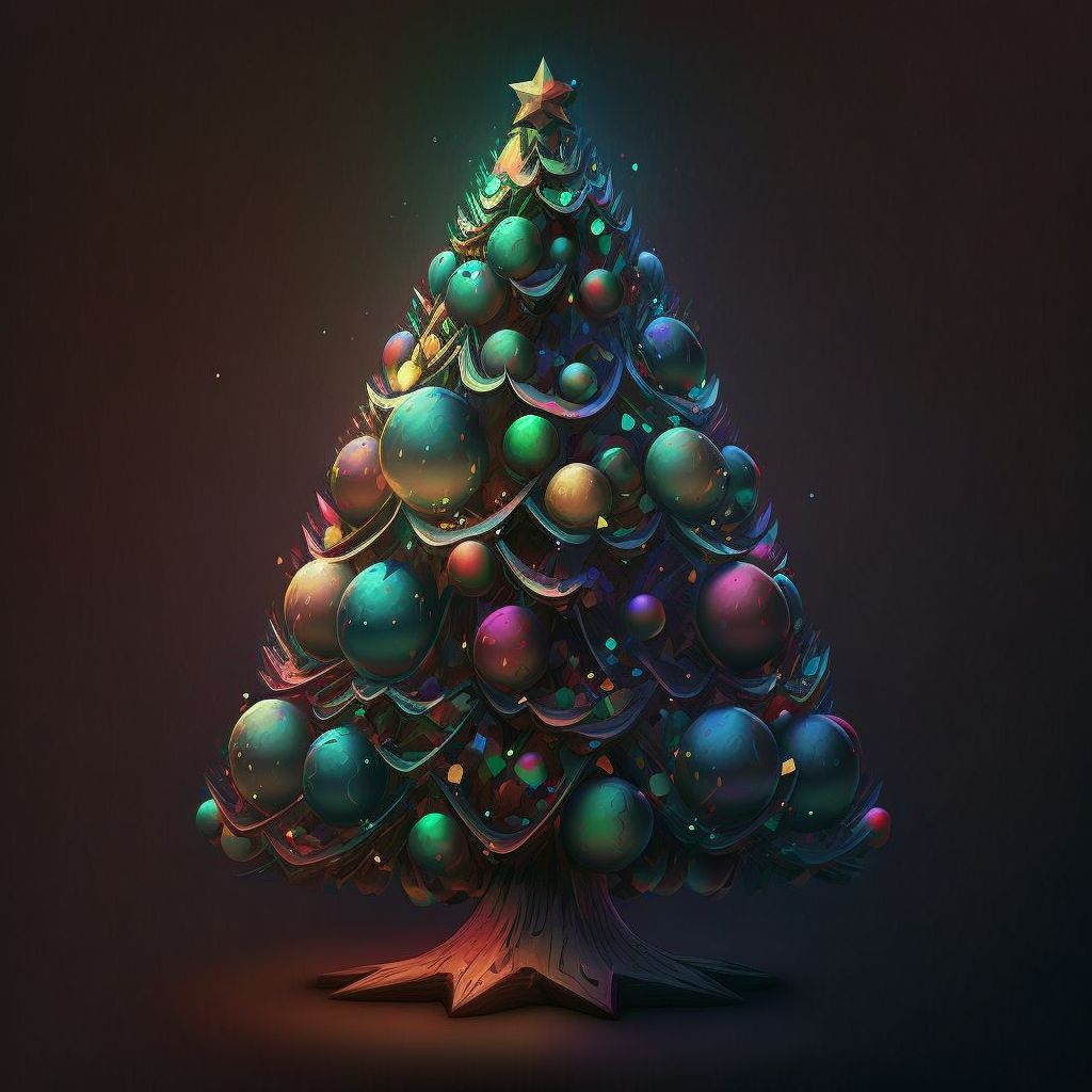 Prompt: shader christmas tree