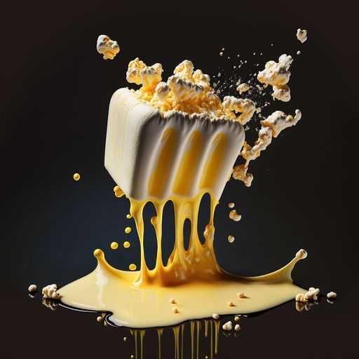 melting butter pouring over popcorn OpenArt