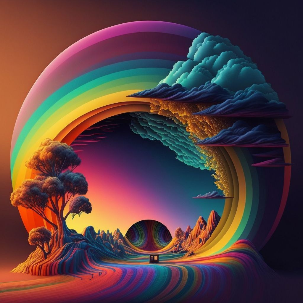 Prompt: shader rainbow