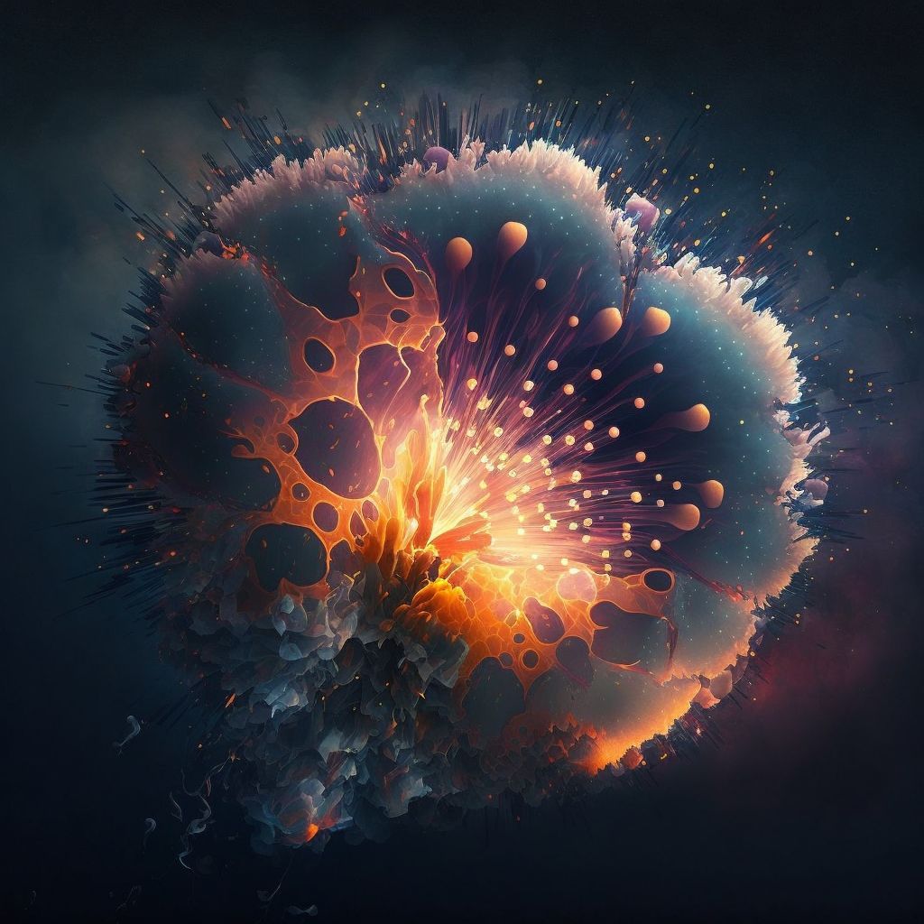 Prompt: shader fireworks