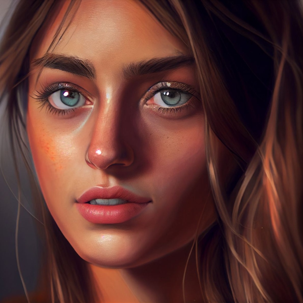 Prompt: A 4k Studio Portrait of an attractive tanned young woman with a nose piercing cinematic