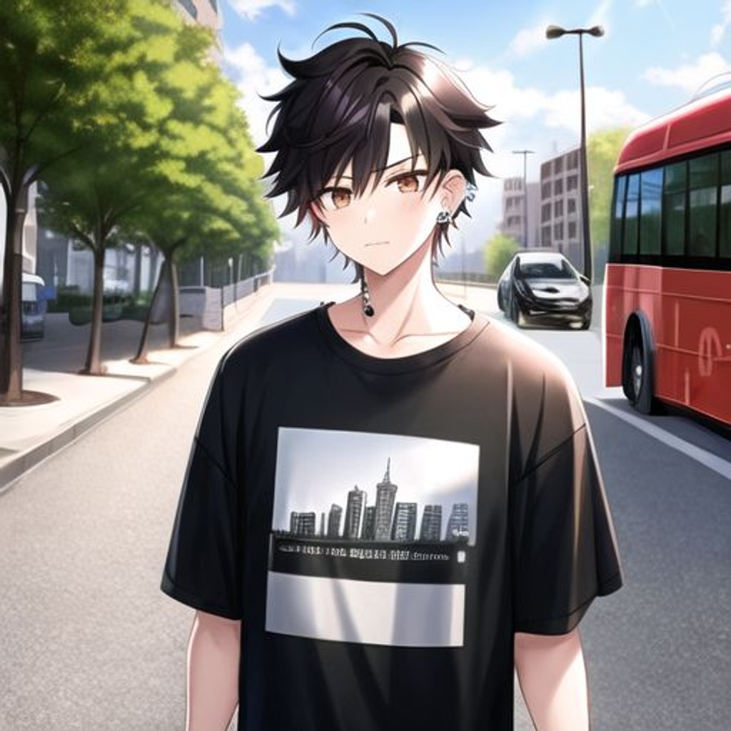 1boy, short_hair, messy_hair, black_hair, alternate... | OpenArt