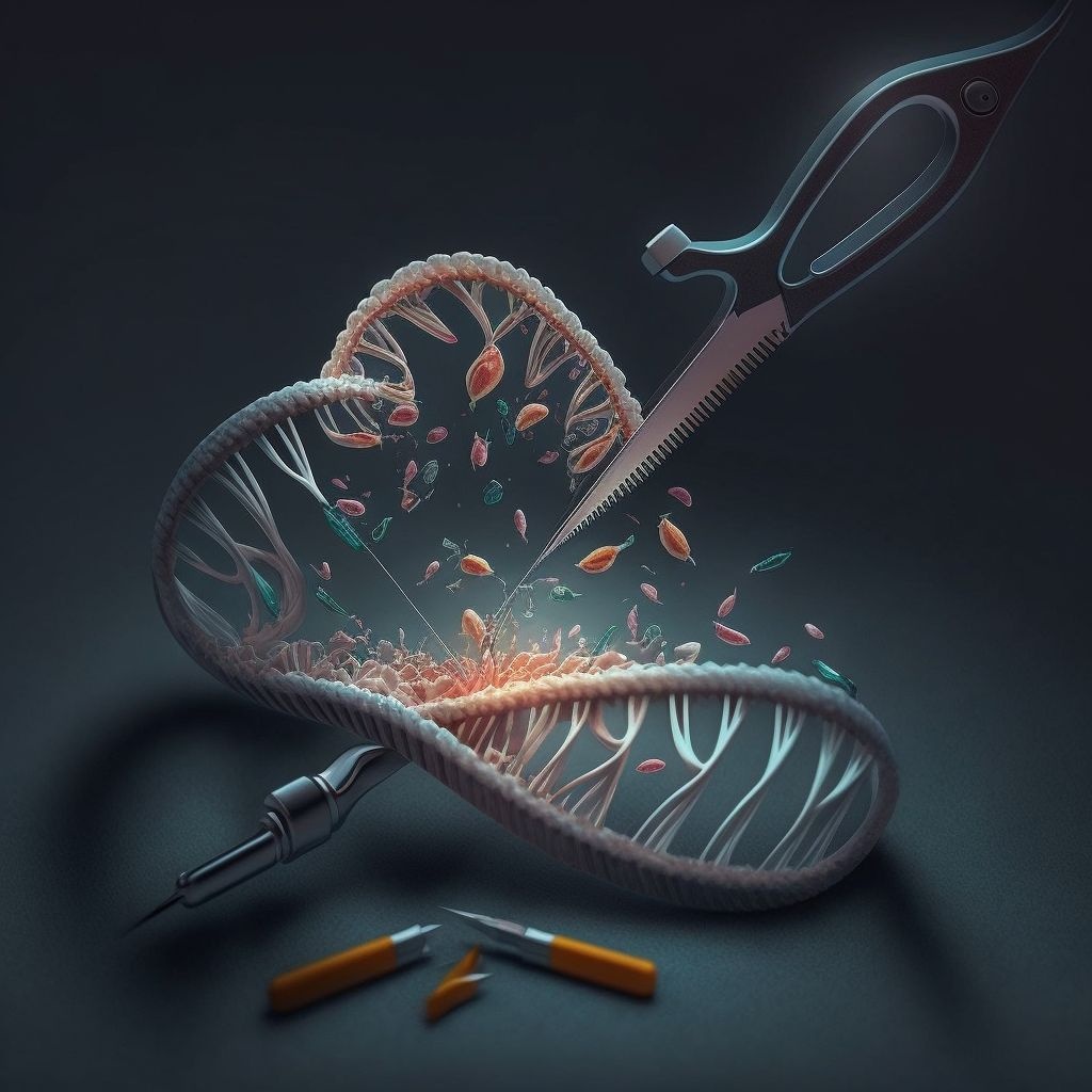 Prompt: CRISPR experiment gone wrong