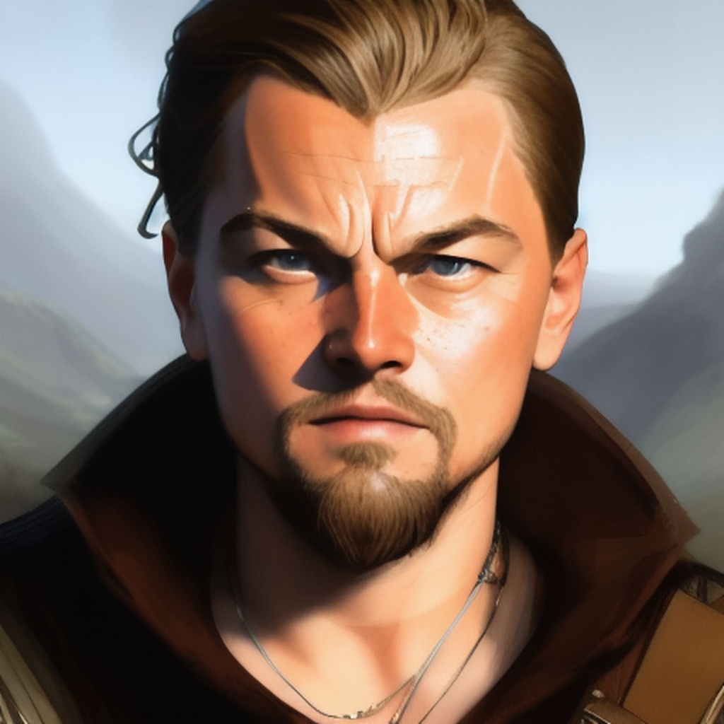 Prompt: leonardo dicaprio as firbolg druid, style digital painting, concept art, smooth, sharp focus, illustration, from metal gear, by ruan jia and mandy jurgens and william - adolphe bouguereau, artgerm,