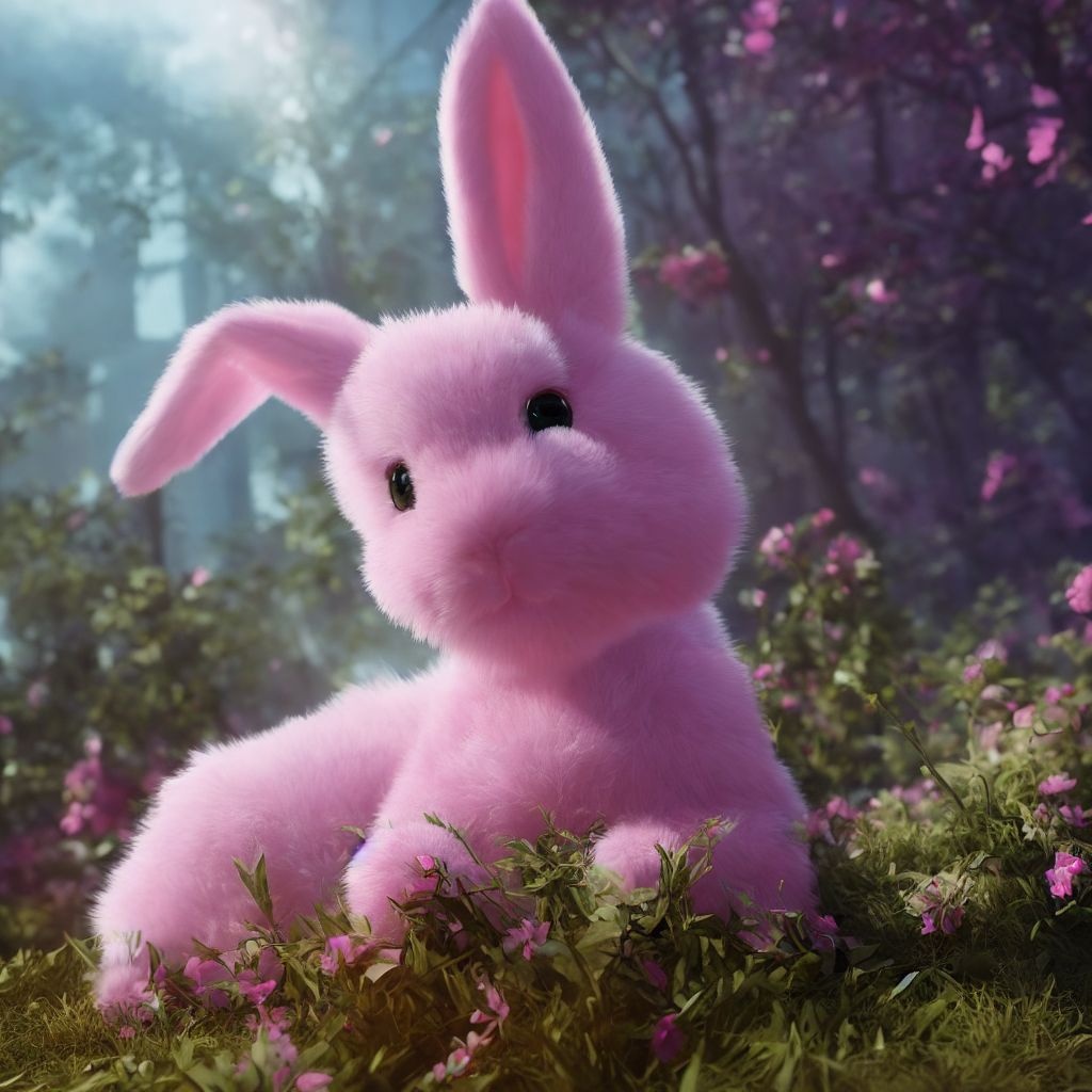 Prompt: Beautifully realistic photo of a pink bunny, hyperrealism, hyper detailed, realistic lighting, 4K, octane render, unreal engine, ray-tracing, Warhammer 40K, sub-surface scattering, in-frame, ethereal