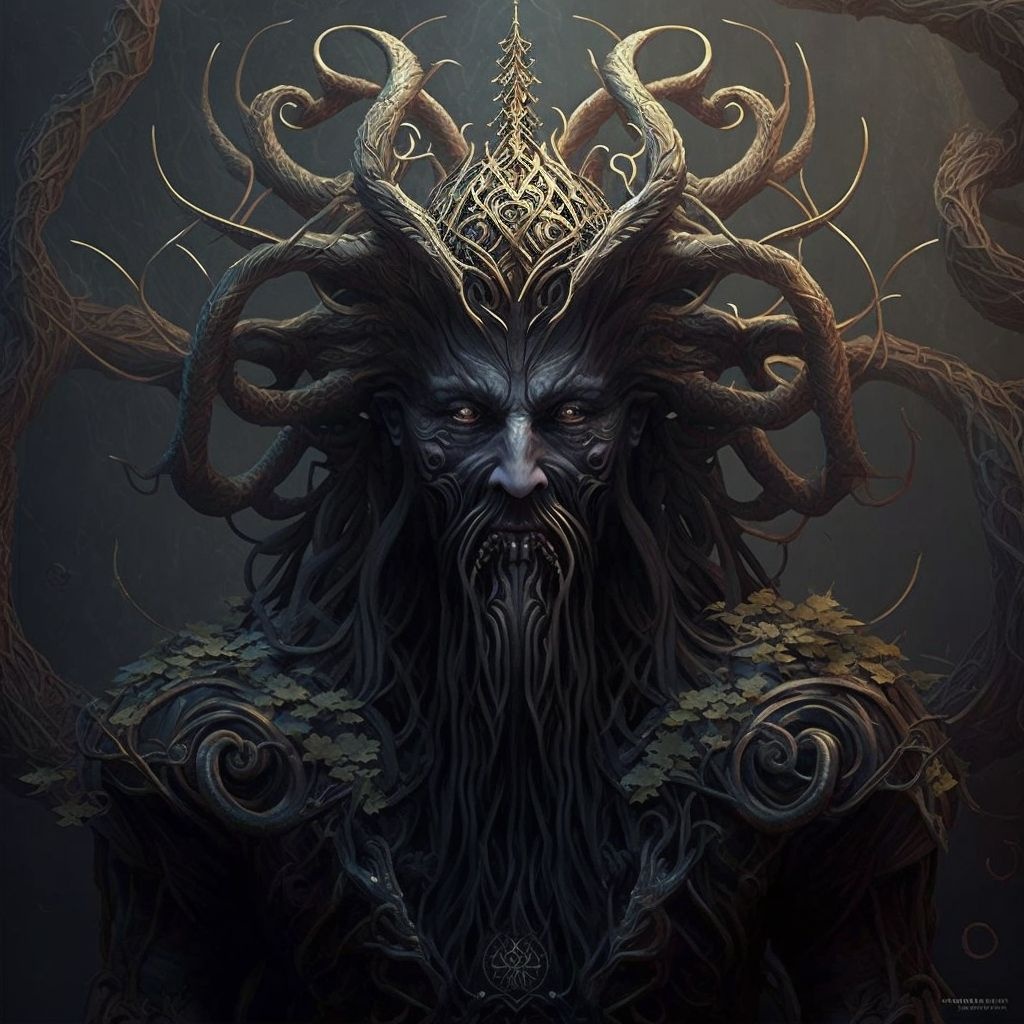 Prompt: Shub-Niggurath - a deity often depicted as a mass of tentacles or a black goat with a thousand young