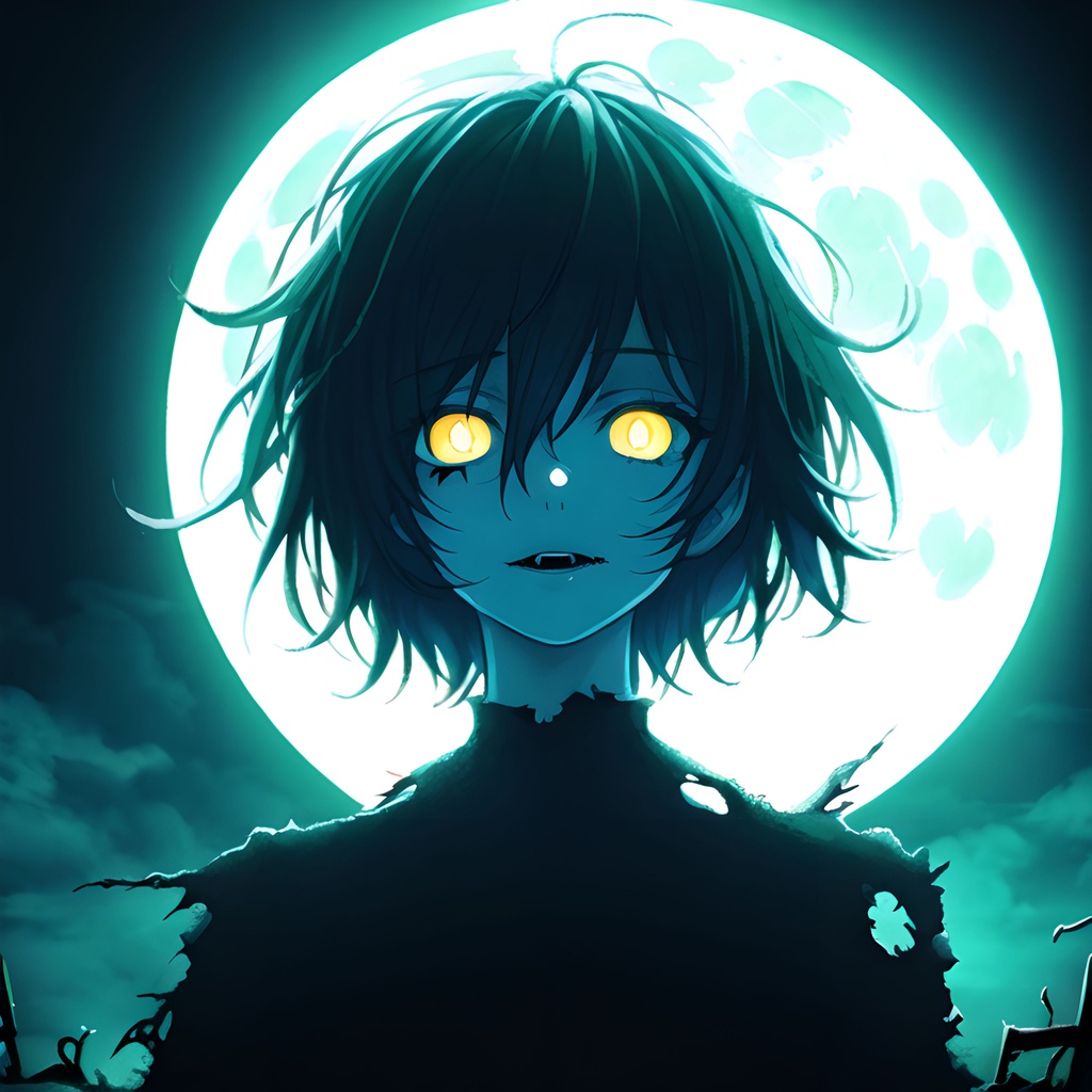 Prompt: 1girl, standing in a crumbling castle, ((tattered and torn clothing)), glowing yellow eyes, (dynamic pose), (creepy and gloomy castle setting), dark corridors and cobwebs, (vampire), ((medium length messy teal colored hair)), sinister, (((full moon in the background)), facing the viewer, (((detailed face))), highly detailed, digital painting, HDRI, masterpiece, smooth, sharp focus, illustration, golden ratio, waist-up shot