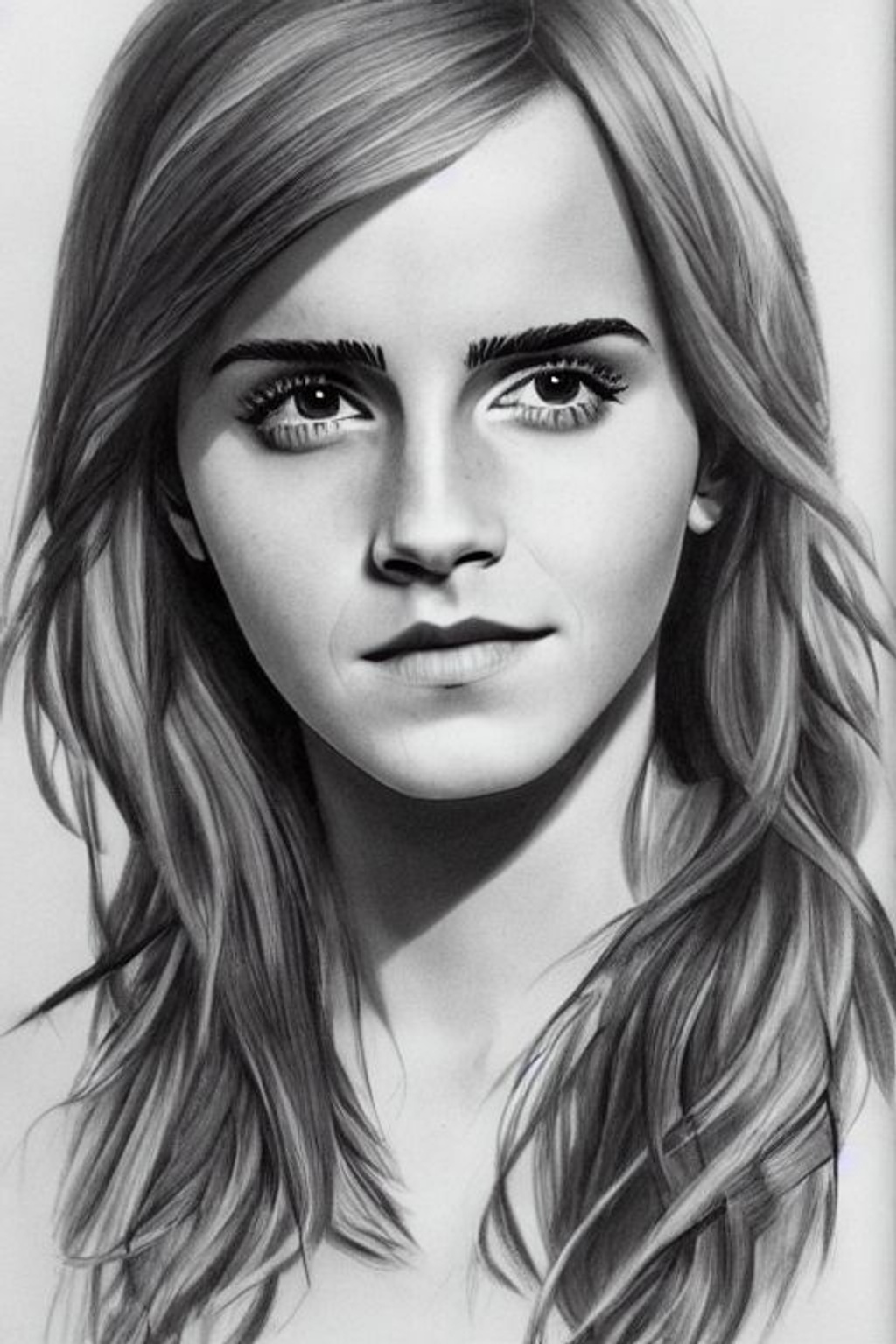 Prompt: sketch, emma watson, ((detailed face)), 