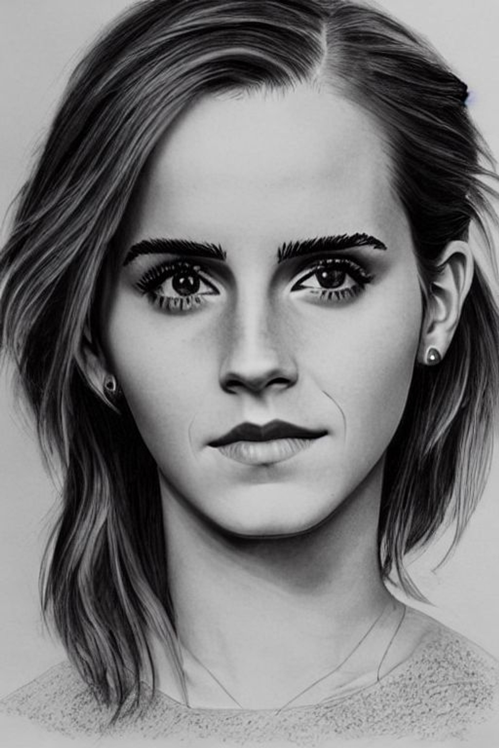 KREA - sketch drawing, emma watson in full celtics garb, sharp lines,  shading, lined paper, classroom doodle