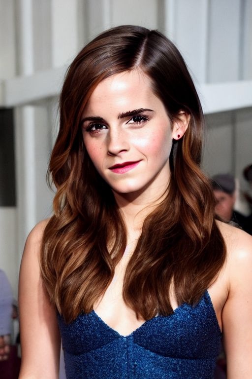 Polaroid Style Emma Watson Detailed Face Openart