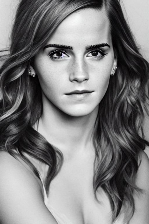 Sketch Emma Watson Detailed Face Openart