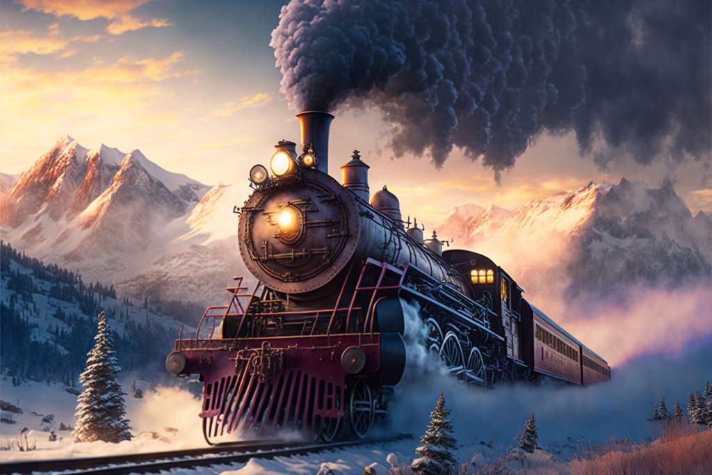 Fantasy Train, giant train, scenic train, locomotive, train, massive train,  HD wallpaper | Peakpx