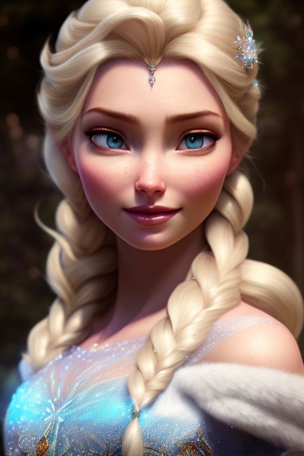 Prompt: Elsa, d & d, fantasy, intricate, elegant, highly detailed, digital painting, artstation, concept art, matte, sharp focus, illustration, hearthstone, art by artgerm and greg rutkowski and alphonse mucha, hdr 4k, 8k, -- NEGATIVE PROMPT: deformed, cripple, ugly, additional arms, additional legs, additional head, two heads, multiple people, group of people