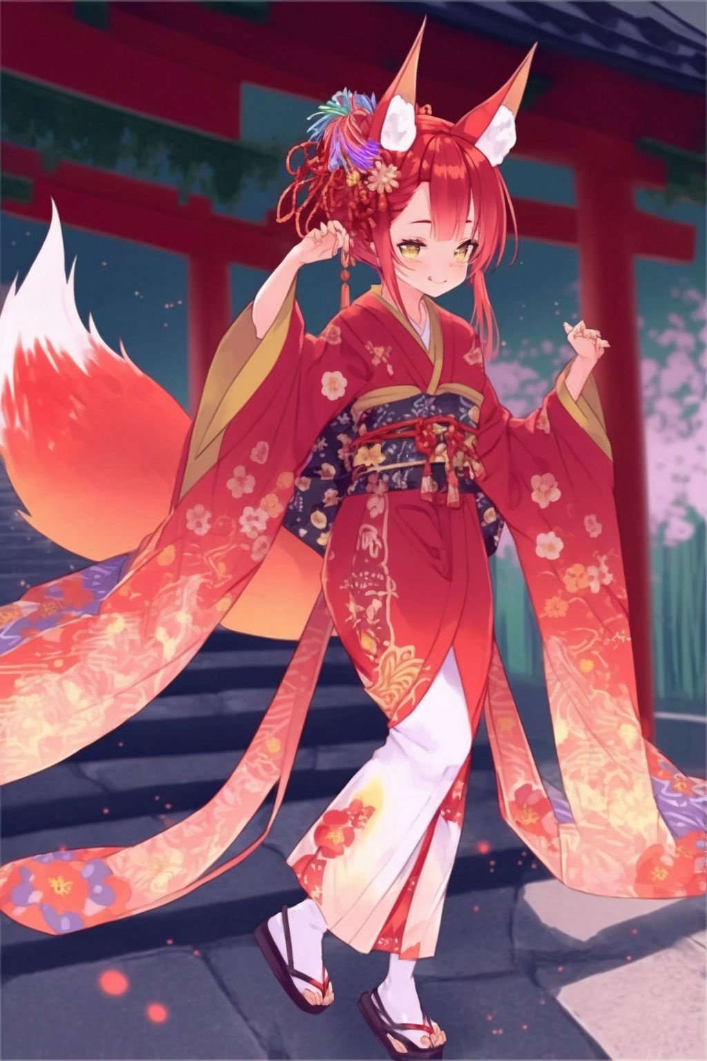 cute fox girl by 鷺澤