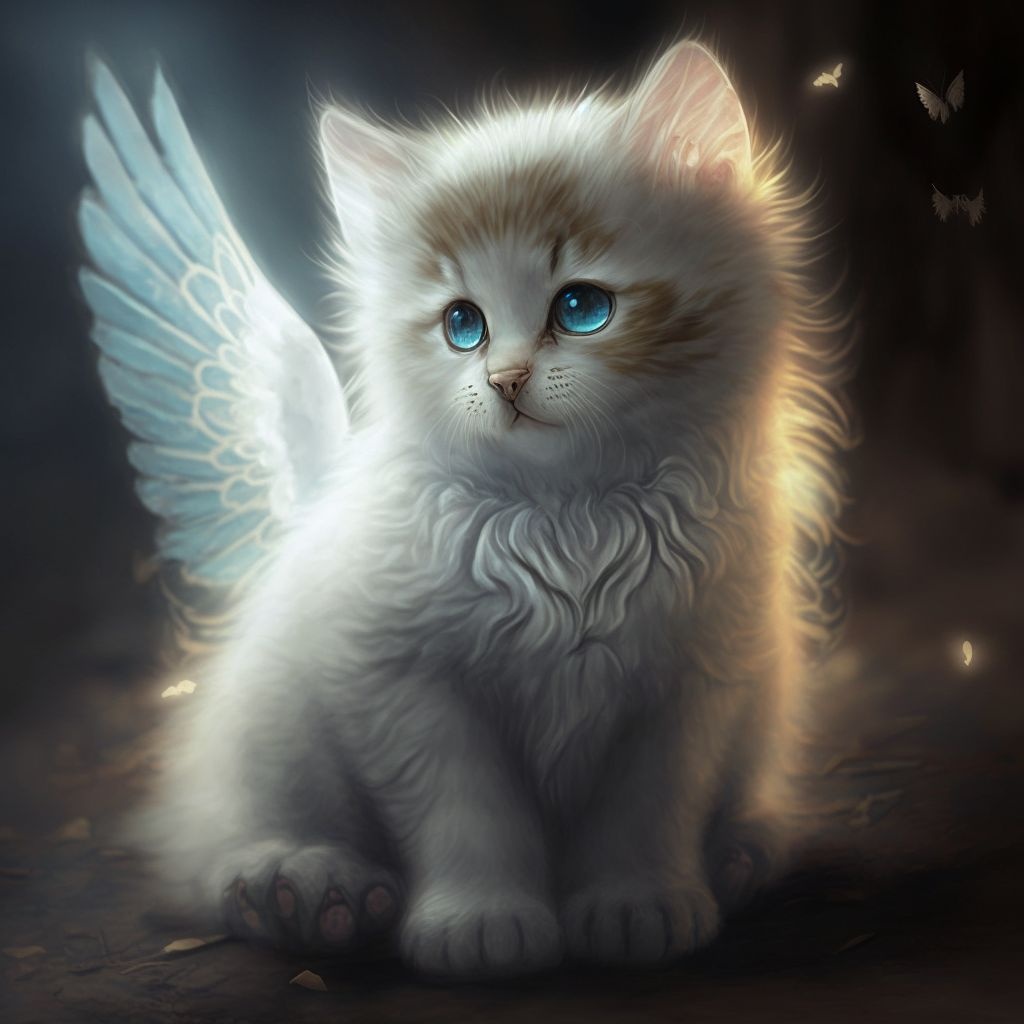 Prompt: angel kitten